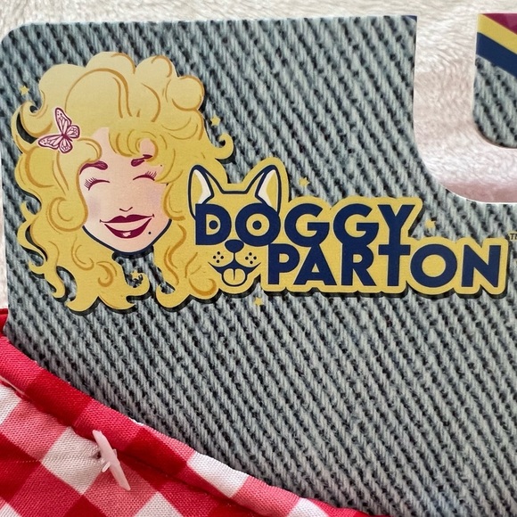 New Dog Harness Country Gingham Red White Gold Butterfly M Medium Doggy Parton - Picture 4 of 17